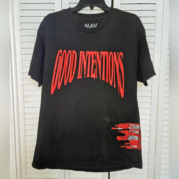 VLONE Other - VLONE X NAV Men's L Good Intentions Black and Red Graphic T-Shirt